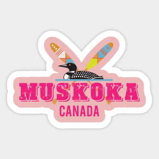 Muskoka in Pink Sticker